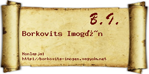 Borkovits Imogén névjegykártya